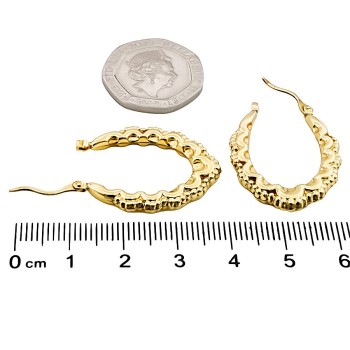 9ct gold Hollow Hoop Earrings